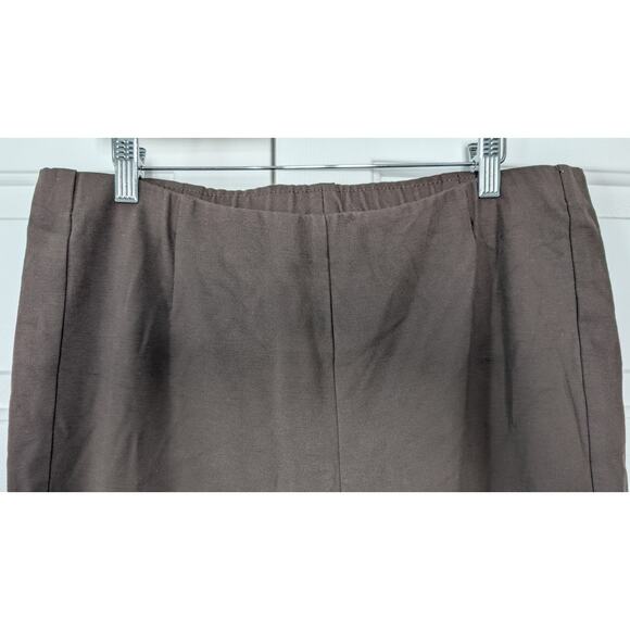 J. Jill Espresso Brown Ponte Slim Leg Pull On Pants in Large Tall - Picture 3 of 7
